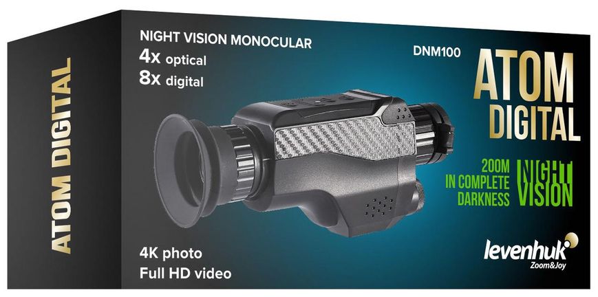 Монокуляр нічного бачення Levenhuk Atom Digital DNM100 (до 200 метрів) 81699 фото