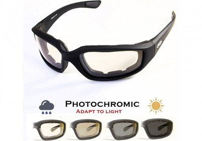 Окуляри захисні фотохромні Global Vision KICKBACK Photochromic (clear) прозорі фотохромні 1КИК24-10 фото