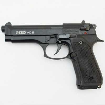 Пистолет стартовый Retay Mod.92, 9мм. Цвет - Black 1195.03.20 фото