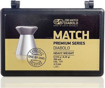 Кулі матчеві JSB Match Premium Heavy Weight 4.5 мм, 0.535 г, 500 шт/уп 1453.05.43 фото