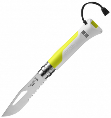 Нож Opinel №8 Outdoor, белый/желтый 204.66.43 фото