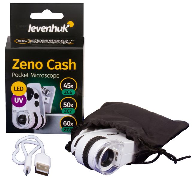 Микроскоп карманный Levenhuk Zeno Cash ZC6, Levenhuk, 74109 74109 фото