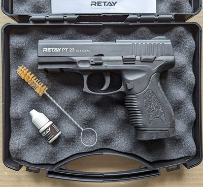 Пістолет шумовий стартовий Retay PT23 9 мм black 1195.09.78 фото