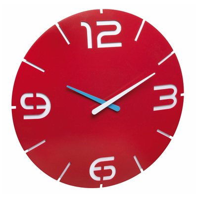 Дизайнерський настінний годинник TFA CONTOUR червоні 60304705 фото