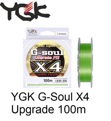 Шнур YGK G-Soul X4 Upgrade 100m #0.4/8lb ц:салатовый 5545.01.34 фото