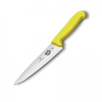 Нож кухонный разделочный Victorinox Fibrox 19 см, желтый 4007430 фото