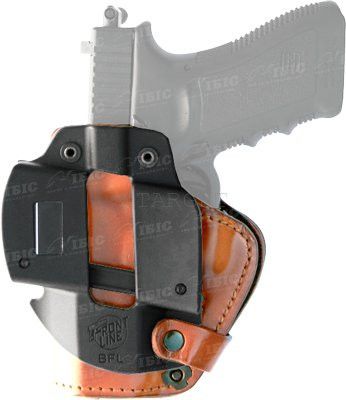 Кобура Front Line LKC для Glock 17/22/31. Матеріал - Kydex/шкіра/замша. Колір - коричневий 2370.22.32 фото