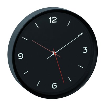 Аналоговий настінний годинник TFA Sweep BLACK d=309x50 мм 60305601 фото