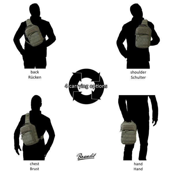 Тактична сумка-рюкзак Brandit-Wea US Cooper sling medium (8036-1-OS) olive 8036-1-OS фото