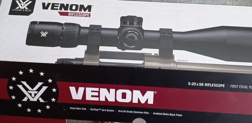 Приціл Vortex Venom 5-25x56 FFP, приц. сітка EBR-7C MRAD, під кільця 34 мм 2371.02.60 фото