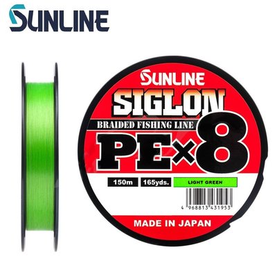Шнур Sunline Siglon PE х8 150m (салат.) #0.8/0.153 mm 12lb/6.0 kg 1658.09.64 фото