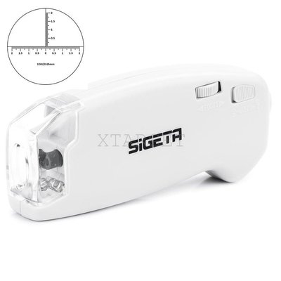 Кишеньковий мікроскоп SIGETA MicroGlass 40x R/T (зі шкалою) 65136 фото