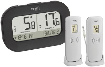 Бездротовий термометр TFA DOUBLE-CHECK 30307301 з 2 датчиками 30307301 фото