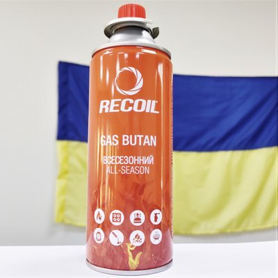 Газовий балон для пальників Recoil 220 грам БУТАН ВСЕСЕЗОННИЙ 6009073 фото