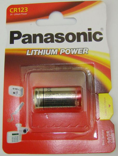 Батарея Panasonic CR 123 BLI 1 LITHIUM 3992.00.12 фото