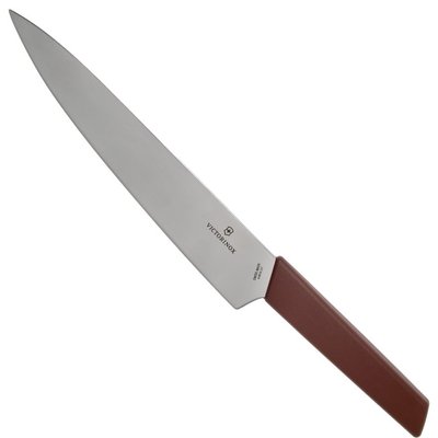 Поварской нож Victorinox 6.9016.221B Swiss Modern carving knife 22 cm, red 4008137 фото