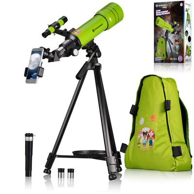 Телескоп Bresser Junior 70/400 Green з адаптером для смартфона + рюкзак (8850610B4K000) 930418 фото