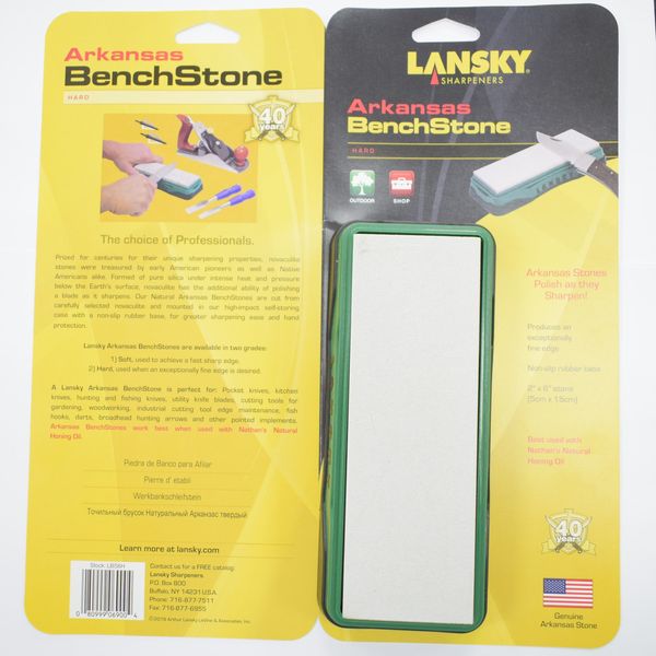 Точильний камінь Lansky 6" Hard Arkansas Bench Stone , зерно. 650 1568.06.26 фото