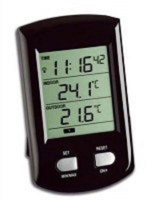 Термометр цифровий TFA Ratio зовнішній радіодатчики чорн 113х67х28 мм 30303401 фото