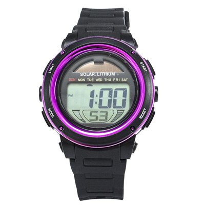 Годинник електронний, спортивний Skmei DG1096, фіолетовий, із сонячною панеллю, у металевому боксі 175-1059-purple-b_m фото