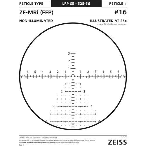 Прицел оптический Carl Zeiss LRP S5 5-25x56 сетка ZF-MRi FFP 712.03.90 фото