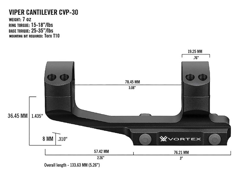 Моноблок Vortex Pro 30mm Cantilever mount (CVP-30) 930351 фото