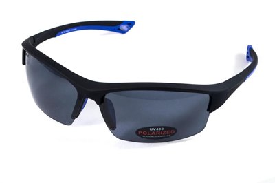 Поляризаційні окуляри BluWater Daytona-1 Polarized (gray) сірі у чорно-синій оправі 4ДЕЙТ1-Г20П фото