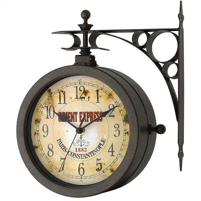 Часы настенные TFA Nostalgia с термометром металл 270x95x295 мм 603011 фото