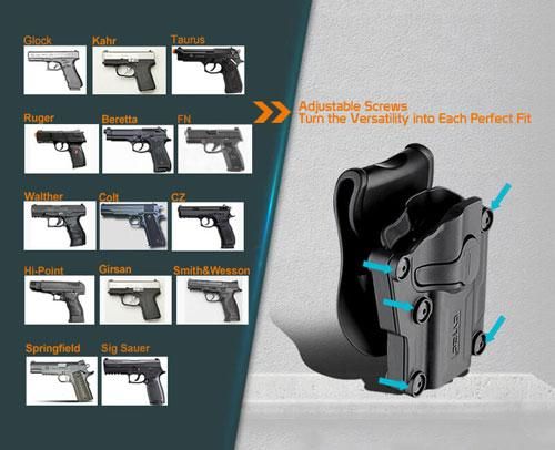 Кобура полімерна універсальна CYTAC MEGA FIT HOLSTER – COMPACT для компактних пістолетів ЗЕЛЕНА 6008860 фото