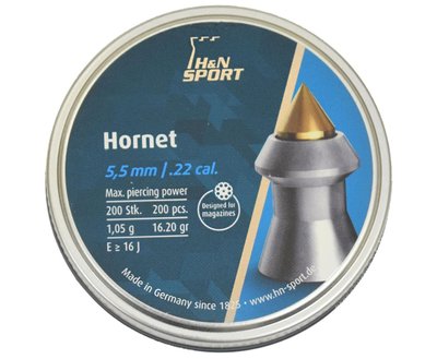 Кулі пневматичні H&N Hornet кал. 5.5 мм, 200 шт. 1453.02.90 фото