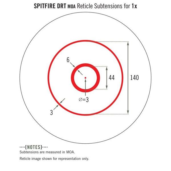 Прицел призматический Vortex Spitfire AR-1x марка DRT с подсветкой 2371.02.54 фото