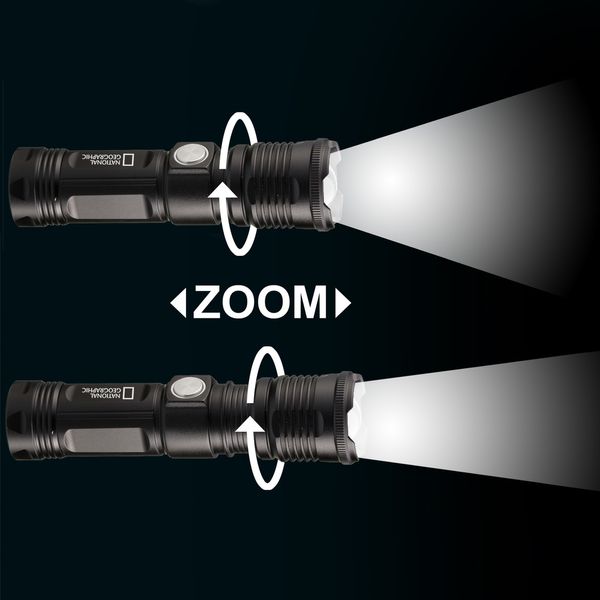 Фонарик National Geographic Iluminos Led Zoom Flashlight 1000 lm (9082400) 930143 фото