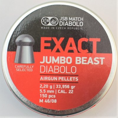 Кулі пневматичні JSB Exact Jumbo Beast, 5,52 мм , 2,2 м, 150 шт/уп 1453.05.52 фото