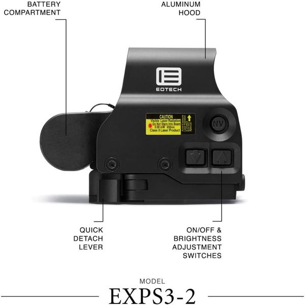 Коліматорний приціл EOTech EXPS3-2 65MOA/1MOA сітка з 2 точками 5000664 фото