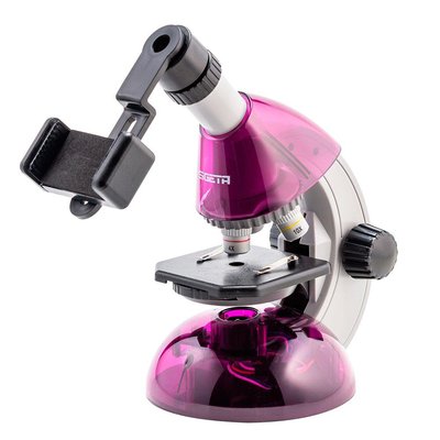 Дитячий мікроскоп SIGETA MIXI 40x-640x PURPLE із адаптером для смартфона 65914 фото