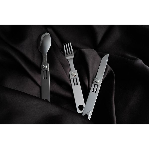 Набор столовых приборов Roxon C1 3 in1 (ложка, вилка, нож) серый C1 фото
