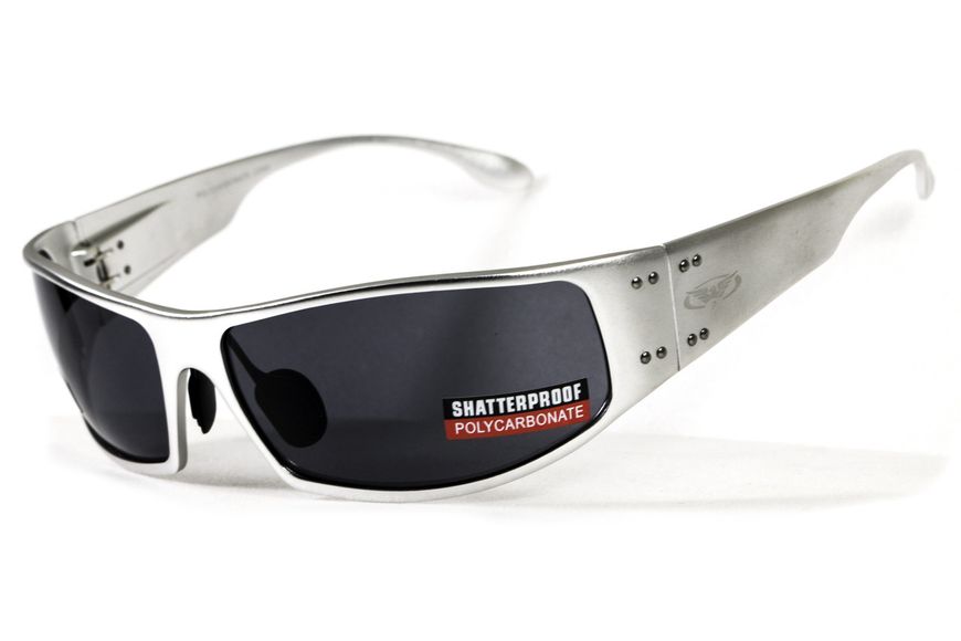 Окуляри захисні відкриті Global Vision BAD-ASS-2 Silver (gray) сірі 1БЕД2-СМ20 фото