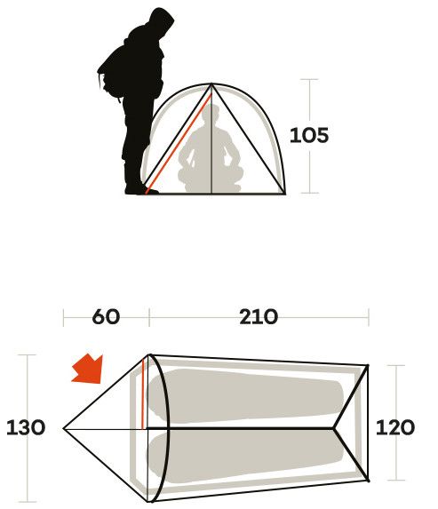 Палатка двухместная Ferrino Thar 2 Sand (91040NSS) 929822 фото