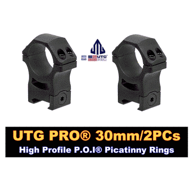 Кільця Leapers UTG PRO® P. O. I® 2PCs, 30 мм, високі 2370.09.28 фото