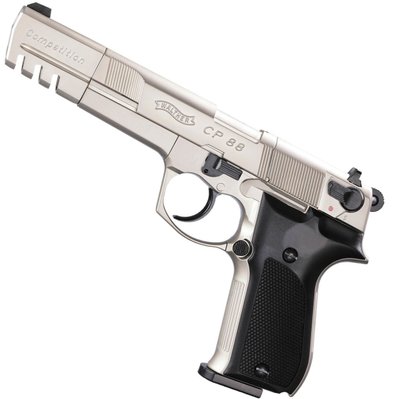 Пістолет пневматичний Walther CP88 Competition nickel 4.5 мм 130 м / с 416.00.08 фото