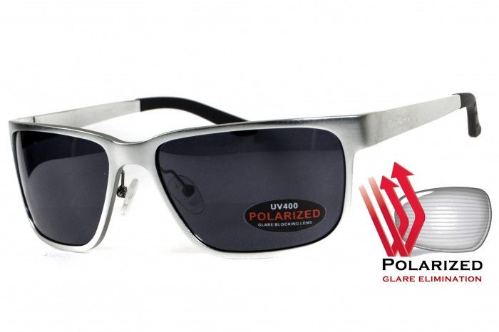 Поляризационные очки BluWater Alumination-2 Silv Polarized (gray) серые 4АЛЮМ2-С20П фото