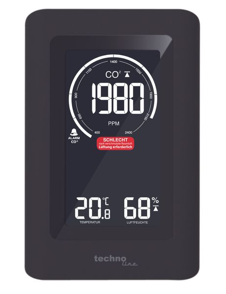 Вимірювач якості повітря для дому Technoline WL1030 Black (WL1030) DAS301569 фото