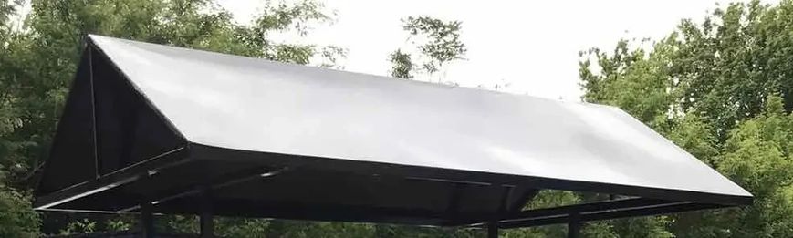 Мангал на 12 шампурів з дахом, 4 мм МК12-4д фото
