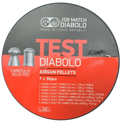 Кулі JSB Diabolo Test Exact Jumbo 5.5 мм, 1.03г (210шт) 1453.05.53 фото
