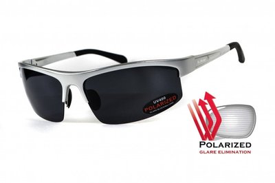 Поляризационные очки BluWater Alumination-5 Silv Polarized (gray) серые 4АЛЮМ5-С20П фото