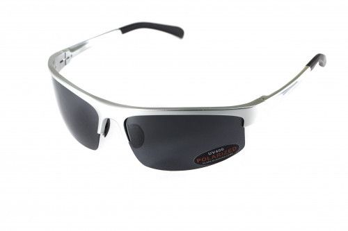 Поляризационные очки BluWater Alumination-5 Silv Polarized (gray) серые 4АЛЮМ5-С20П фото
