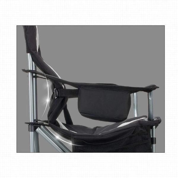 Крісло KingCamp Deluxe Hard Arms Chair (KC3888) BLACK/MID GREY KC3888 BLACK/MID GREY фото