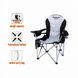 Крісло KingCamp Deluxe Hard Arms Chair (KC3888) BLACK/MID GREY KC3888 BLACK/MID GREY фото 1