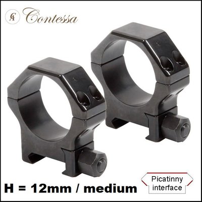 Сталеві кільця Contessa SPP02 30 мм средние для Picatinny SPP02/B/SR фото