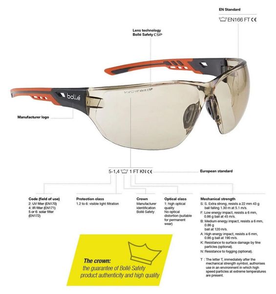 Балістичні окуляри Bolle Contour PSSCONT443 димчасті лінзи 6008560 фото